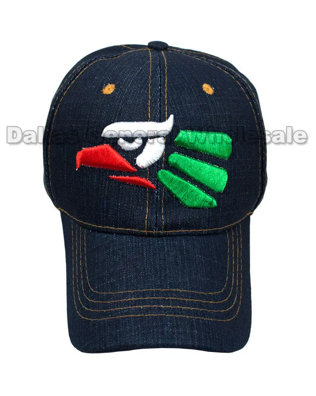 Mexico Eagle Adults Casual Denim Caps Wholesale