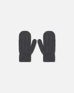 Mica - Cashmere Mittens - Charcoal