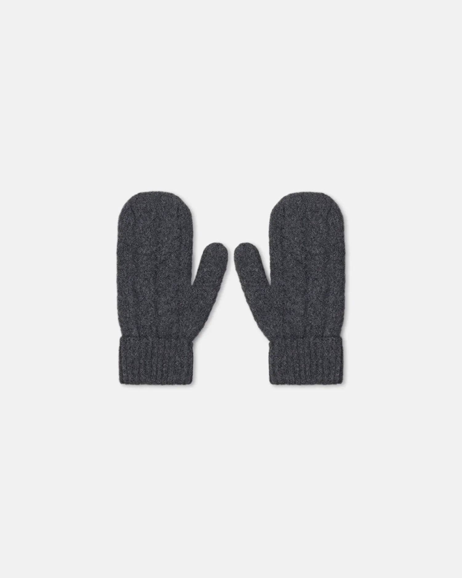 Mica - Cashmere Mittens - Charcoal