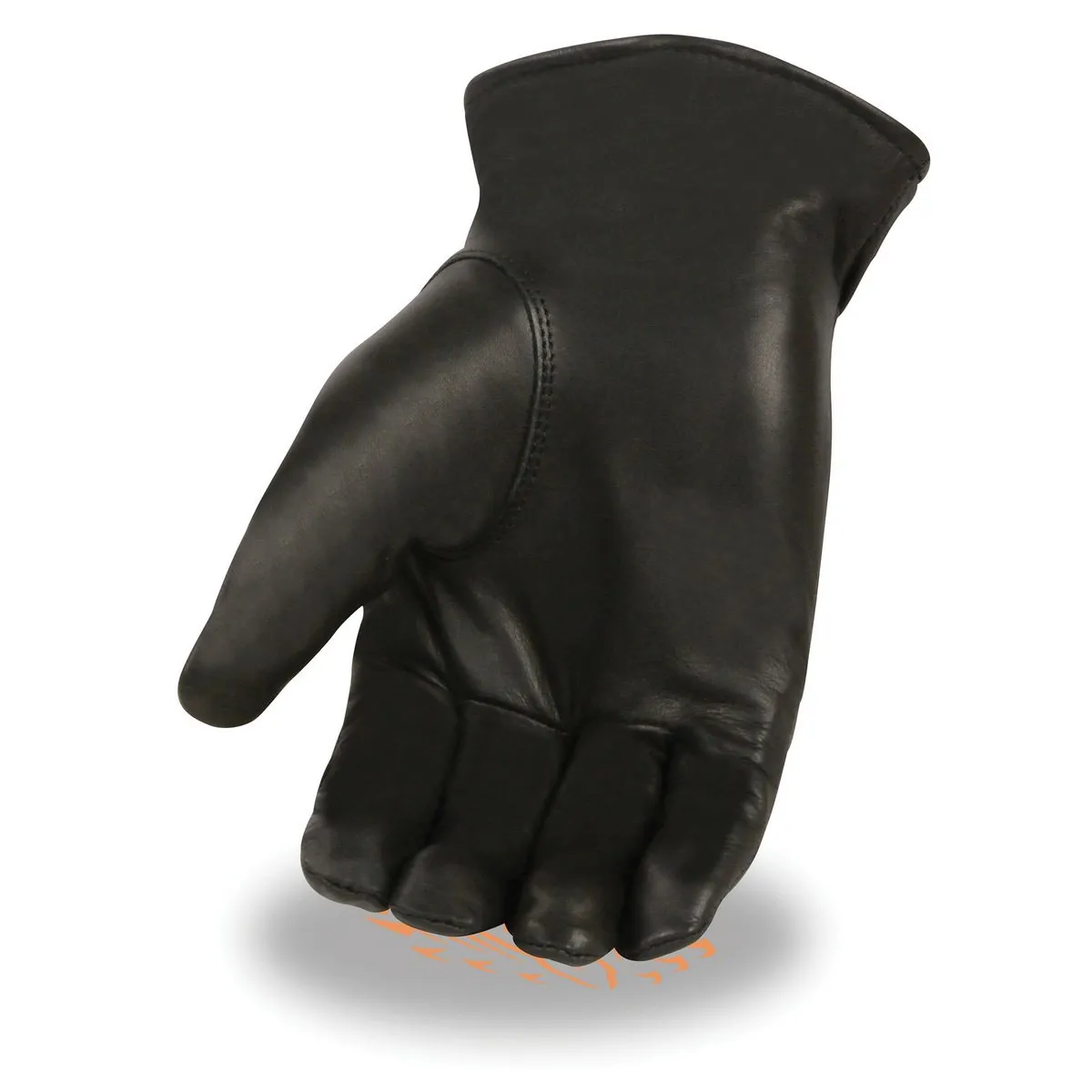 Milwaukee Leather Men's Gauntlet Motorcycle Hand Gloves-Black Leather Long Cuff Snap Closure Thermal Lined-SH264