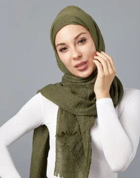 Modelle Crinkled Scarf - Shades of Green