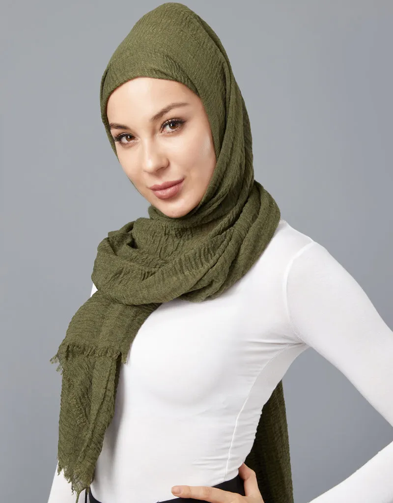 Modelle Crinkled Scarf - Shades of Green