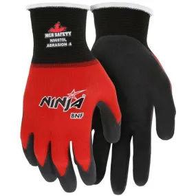 N96970M MCR Safety Ninja Gloves, Medium, Nylon, Black, Knit Wrist Cuff