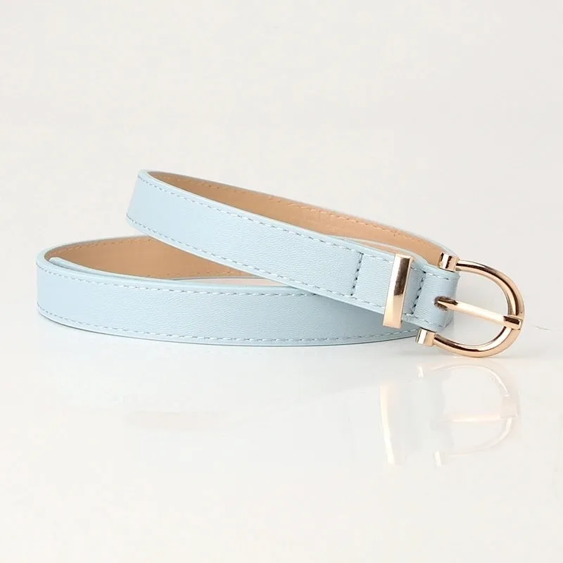 New Women's Belt Belt Korean Style Women's Simple Pu Leather Decorative Jeans Pant Belt Student Belt Manufacturer Batch