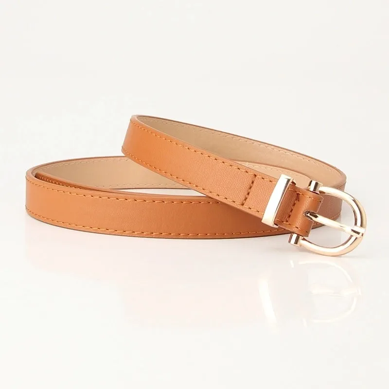 New Women's Belt Belt Korean Style Women's Simple Pu Leather Decorative Jeans Pant Belt Student Belt Manufacturer Batch