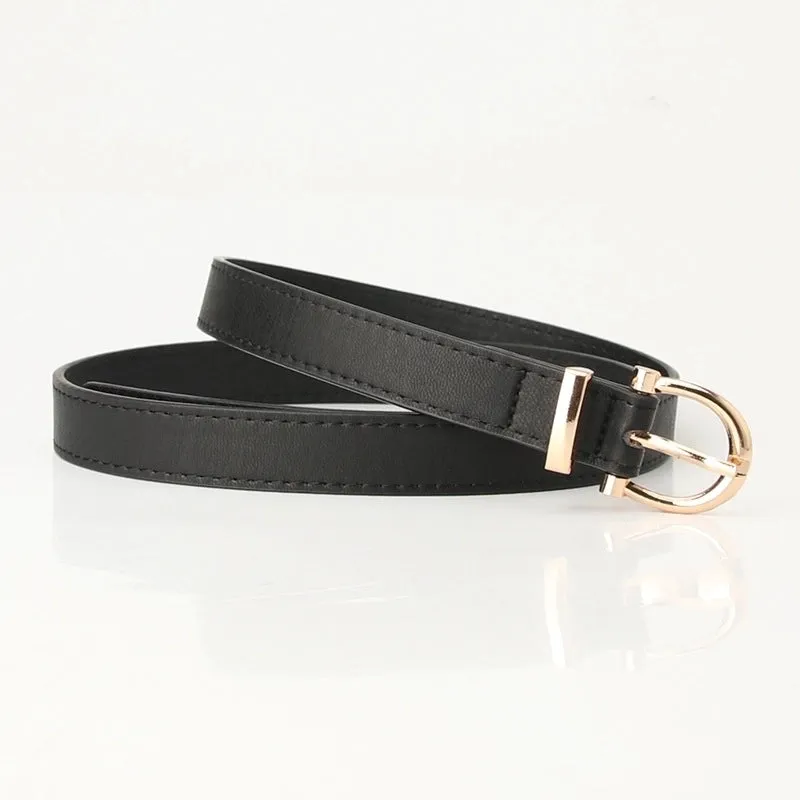 New Women's Belt Belt Korean Style Women's Simple Pu Leather Decorative Jeans Pant Belt Student Belt Manufacturer Batch