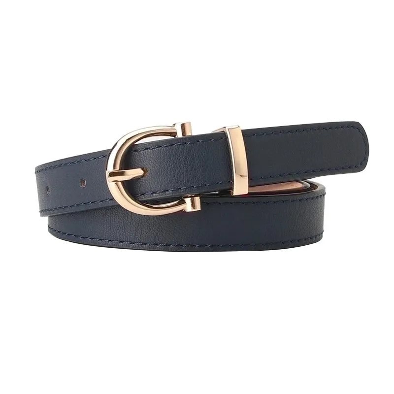 New Women's Belt Belt Korean Style Women's Simple Pu Leather Decorative Jeans Pant Belt Student Belt Manufacturer Batch