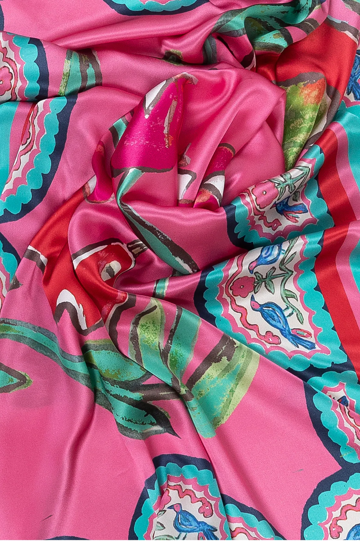 Oblong Pareo Scarf / "Soul Birds"