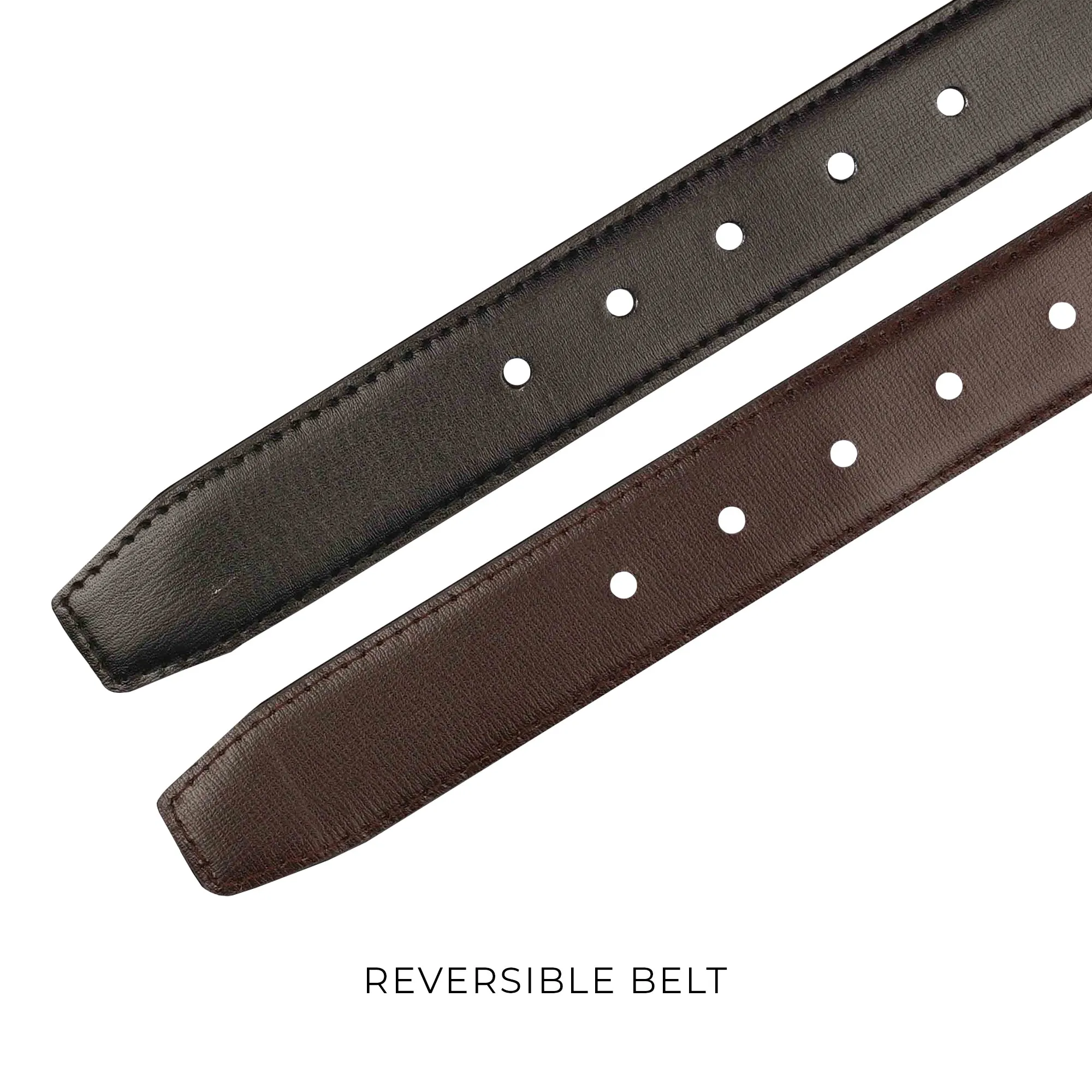 Palmila Reversible Leather Belt For Men | 100% Genuine Leather | Color: Black