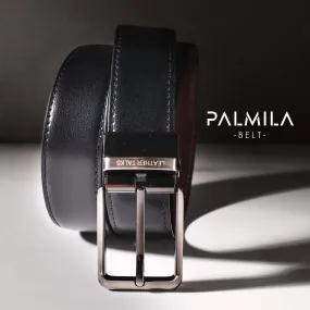 Palmila Reversible Leather Belt For Men | 100% Genuine Leather | Color: Black