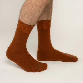 Possum Merino Wool PIHA Socks, Leather Brown Men