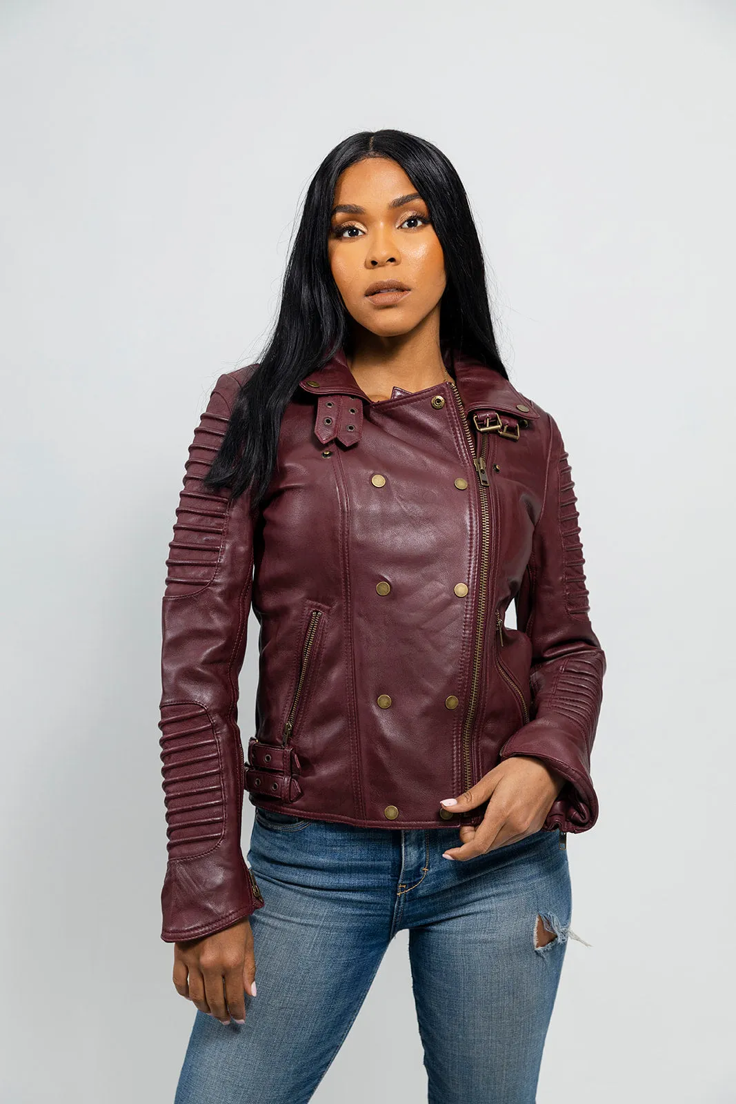 Queens Fashion Lambskin Leather Jacket