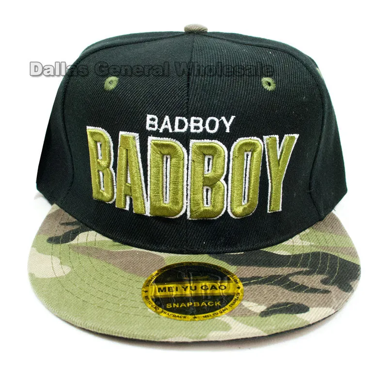 "Badboy" Casual Flat Bill Caps Wholesale