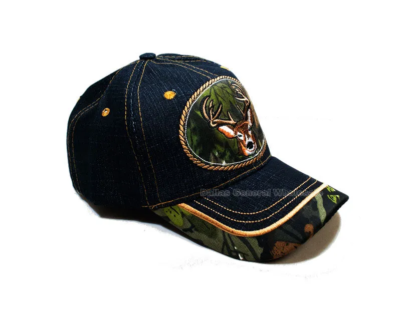 "Deer Hunting" Casual Denim Caps Wholesale