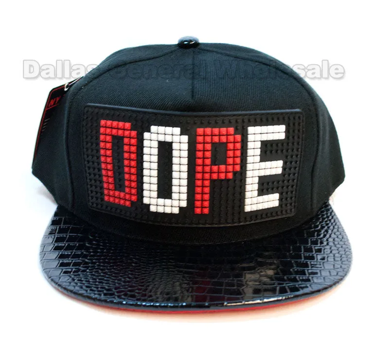 "DOPE" Trendy Snap Back Flat Bill Caps Wholesale