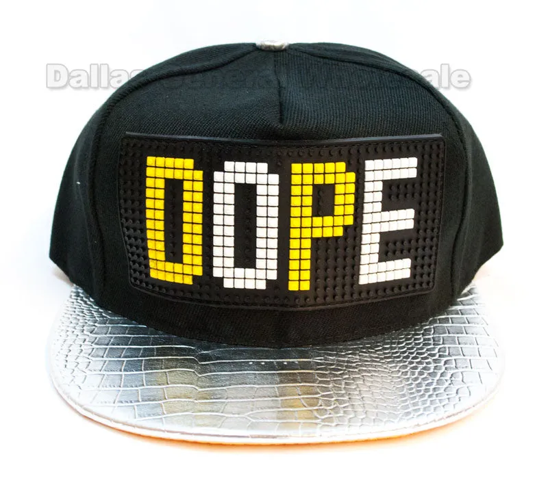 "DOPE" Trendy Snap Back Flat Bill Caps Wholesale