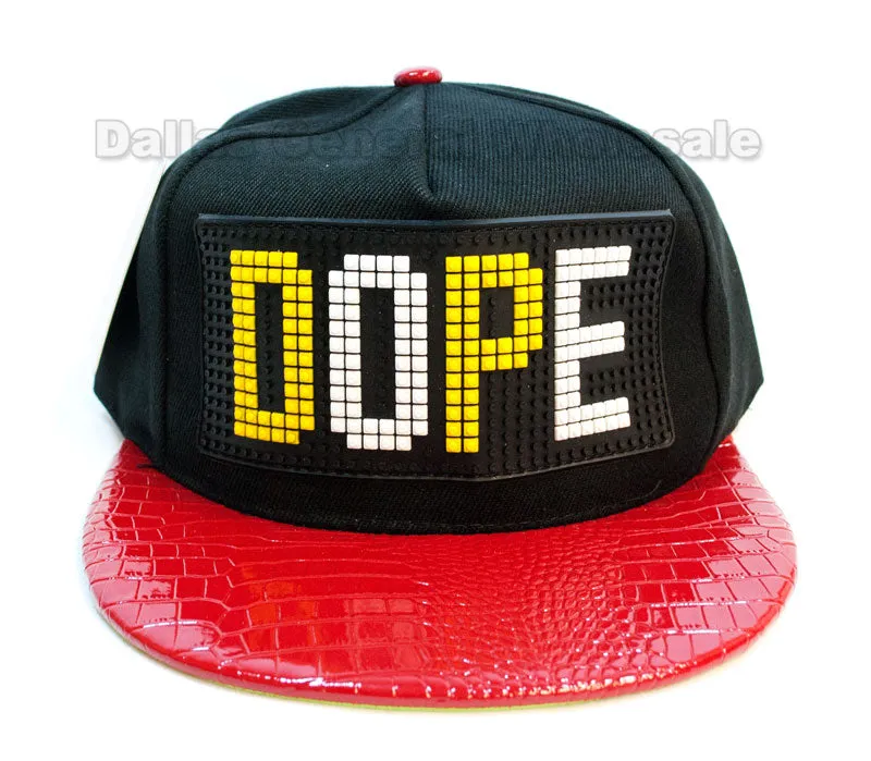 "DOPE" Trendy Snap Back Flat Bill Caps Wholesale