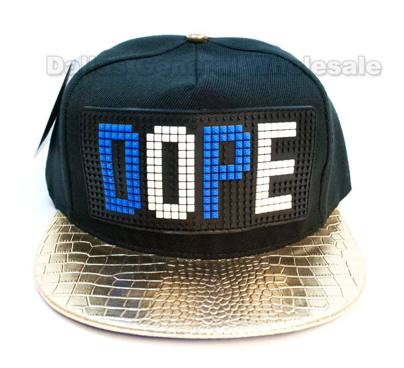 "DOPE" Trendy Snap Back Flat Bill Caps Wholesale