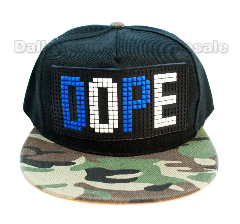 "DOPE" Trendy Snap Back Flat Bill Caps Wholesale