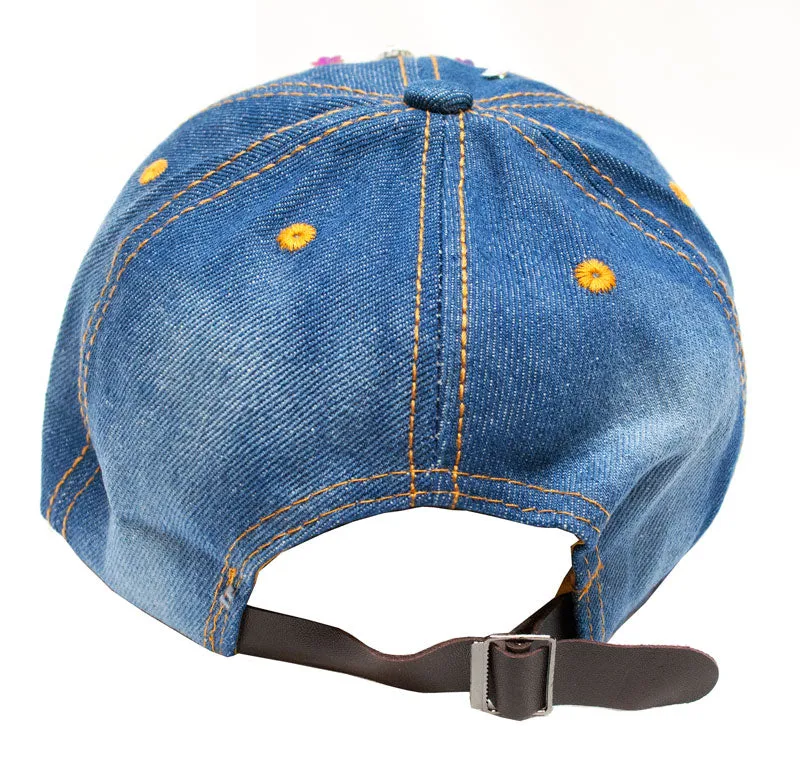 "LOVE" Studded Fashion Jean Casual Caps