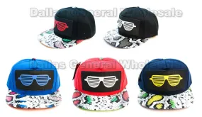 "Sunshades" Trendy Snap Back Flat Bill Caps Wholesale