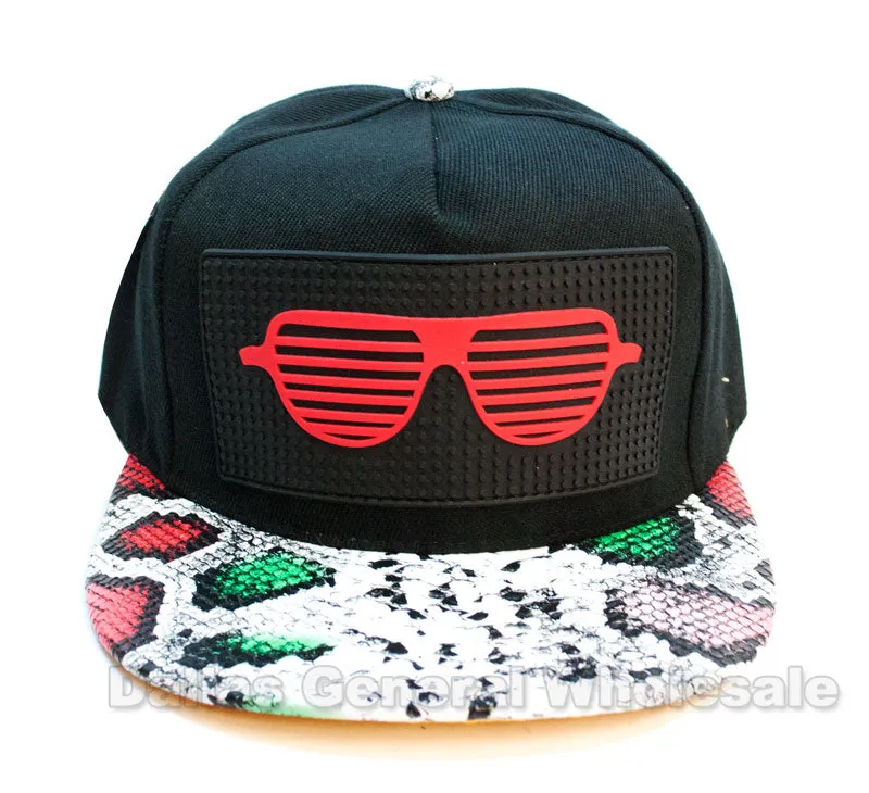 "Sunshades" Trendy Snap Back Flat Bill Caps Wholesale