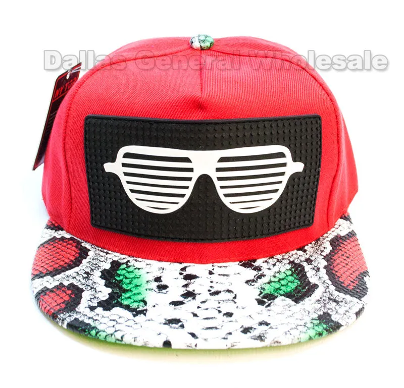 "Sunshades" Trendy Snap Back Flat Bill Caps Wholesale