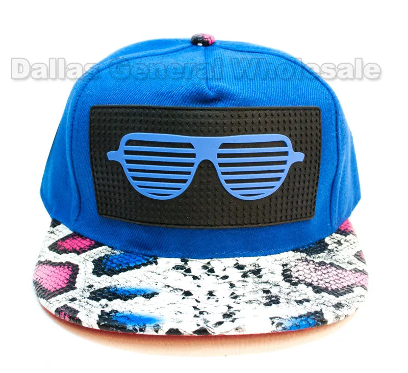 "Sunshades" Trendy Snap Back Flat Bill Caps Wholesale