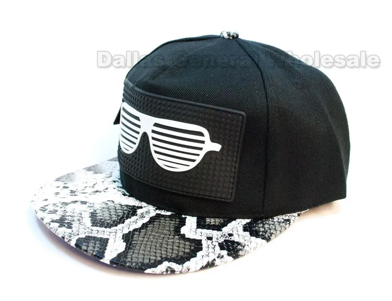 "Sunshades" Trendy Snap Back Flat Bill Caps Wholesale