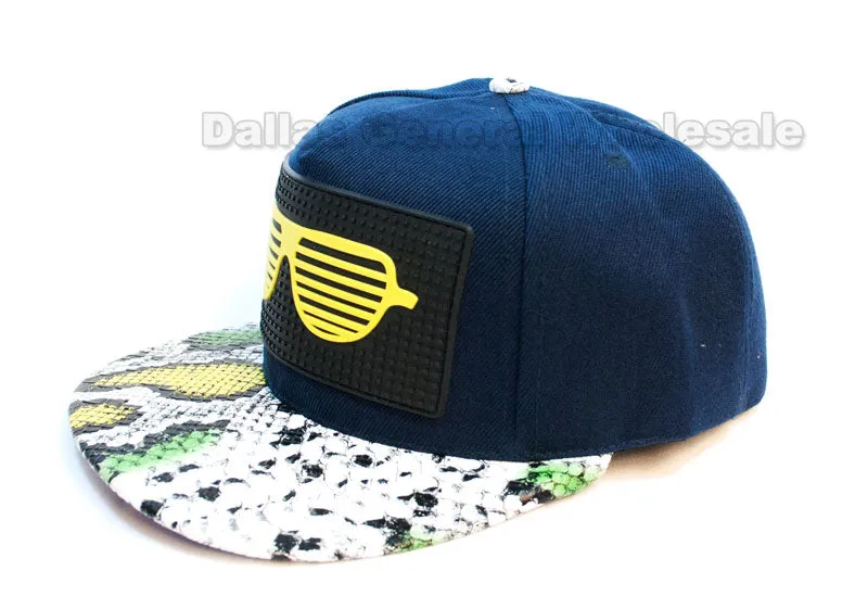 "Sunshades" Trendy Snap Back Flat Bill Caps Wholesale