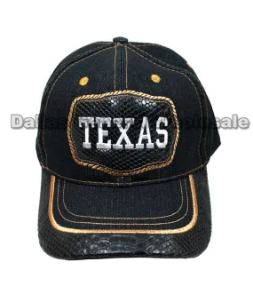 "Texas" Snake Skin Casual Denim Baseball Caps Wholesale