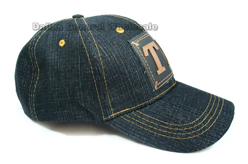 "TX" Casual Denim Baseball Caps Wholesale