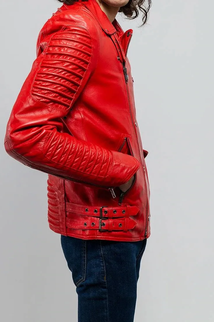 Red Leather "Brooklyn" Jacket