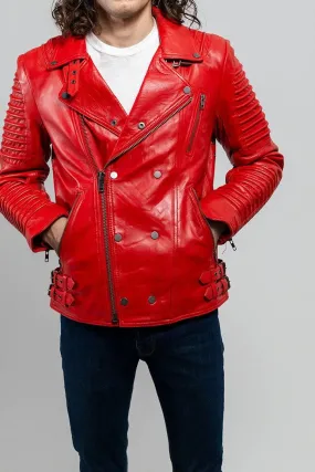 Red Leather "Brooklyn" Jacket