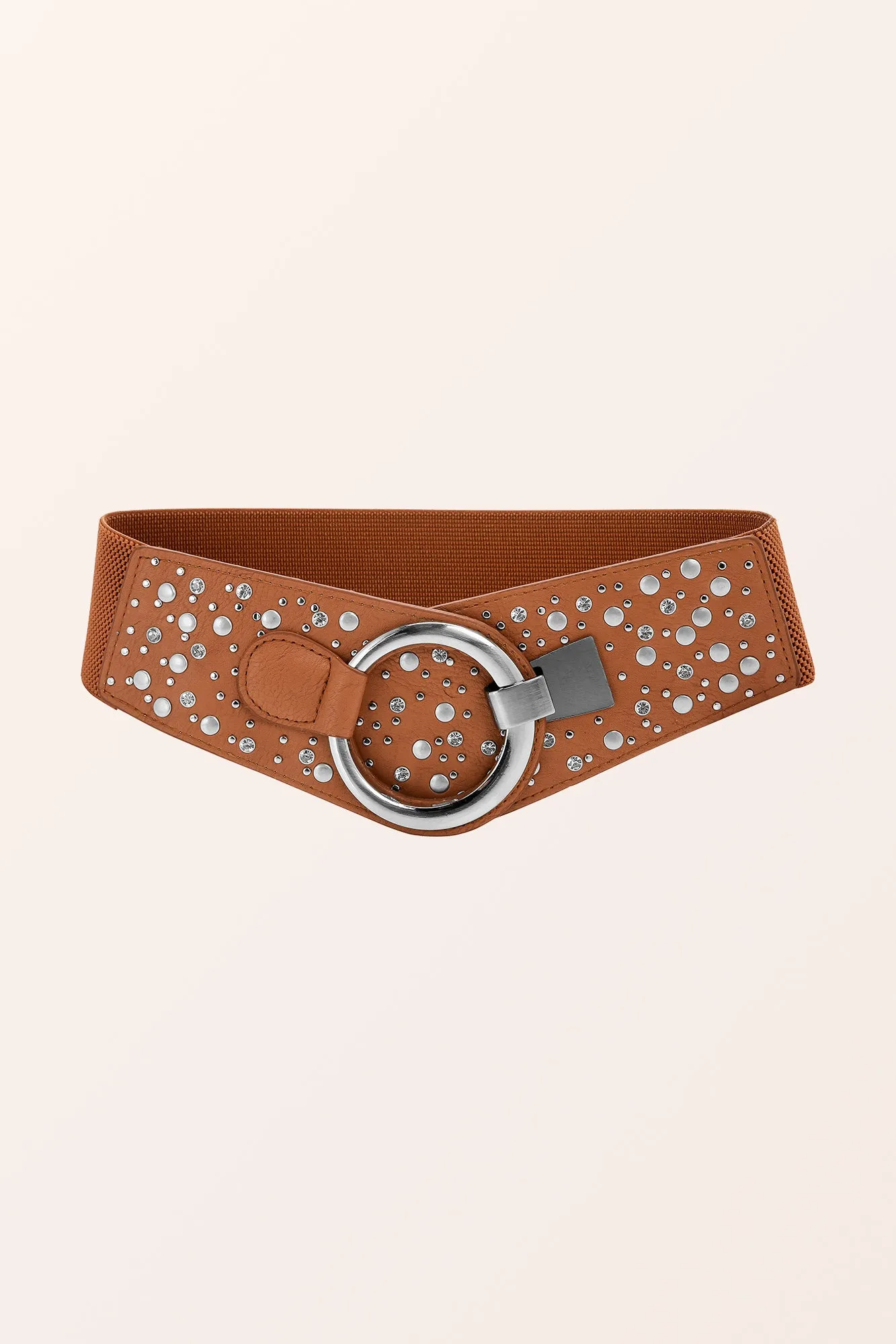 Ring Hook Buckle Belt - Light Brown