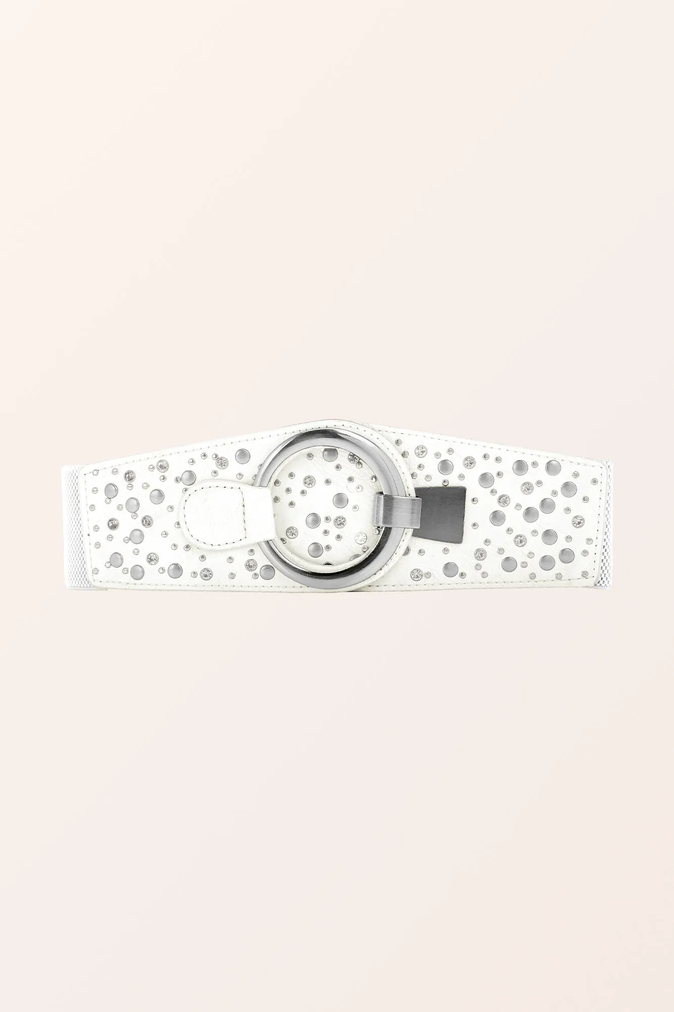 Ring Hook Buckle Belt - White