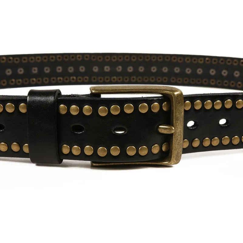 Rock Belts Geometry Pattern for Men and Women / Riveted Decorative Belts