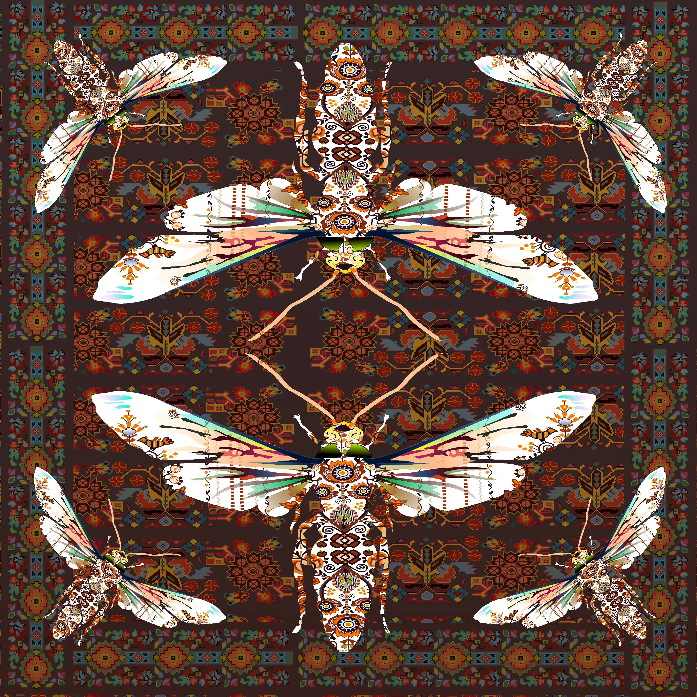 Shoosty Bugs with Ukrainian Folk Patterned Wasp