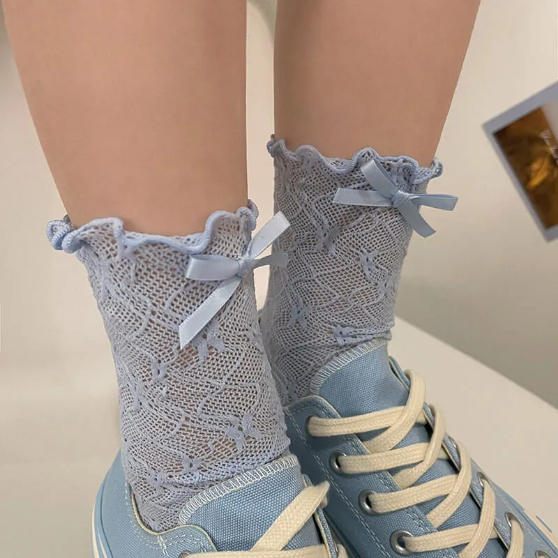 Soft candy lace socks