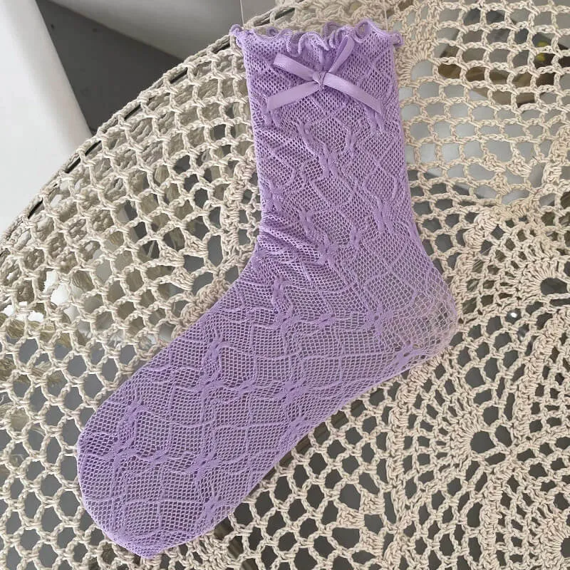 Soft candy lace socks