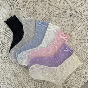 Soft candy lace socks