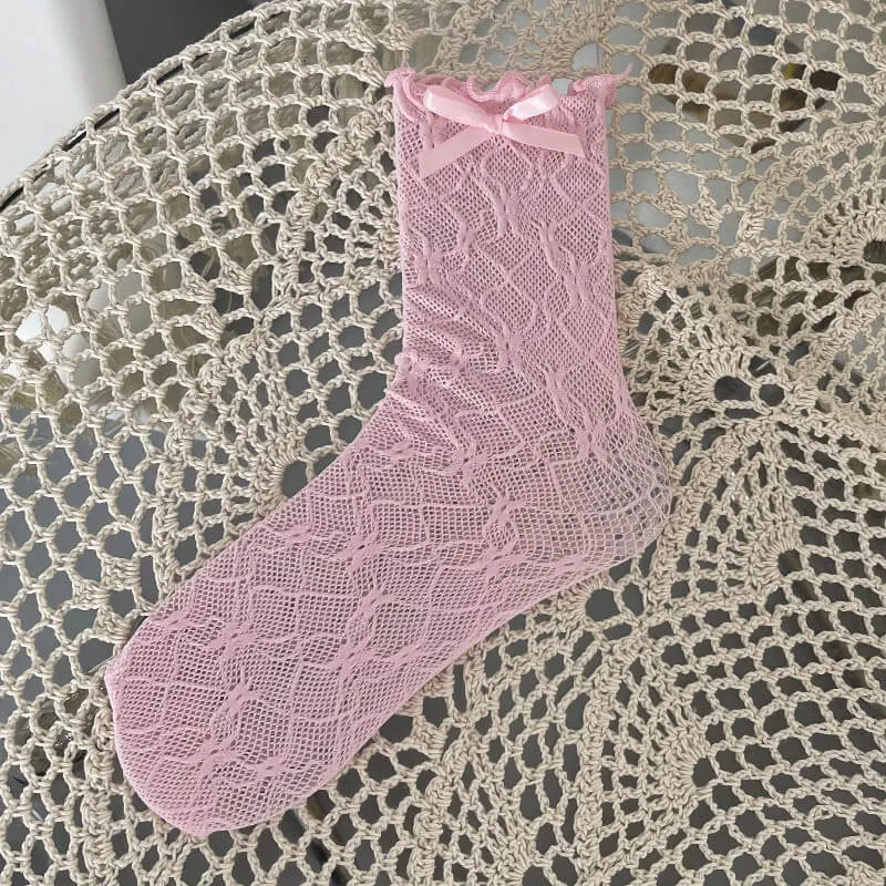 Soft candy lace socks