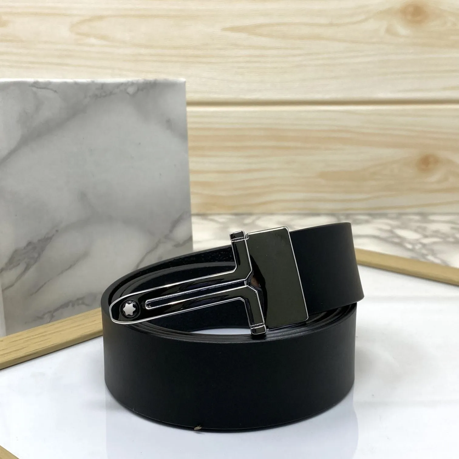 T-Shape Formal and Casual Leather Strap Belt-JonasParamount