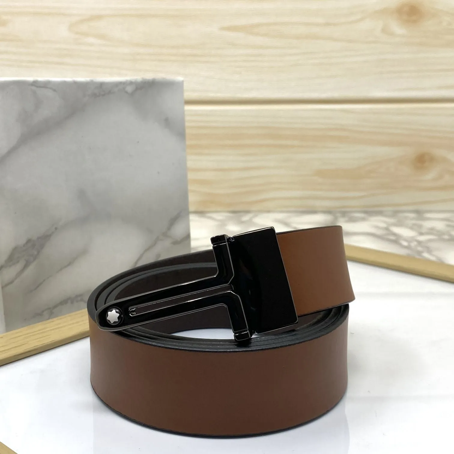 T-Shape Formal and Casual Leather Strap Belt-JonasParamount