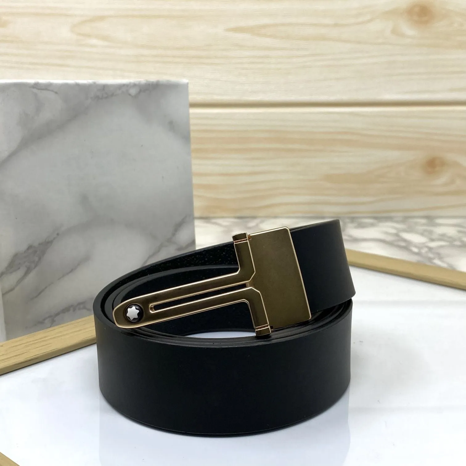 T-Shape Formal and Casual Leather Strap Belt-JonasParamount