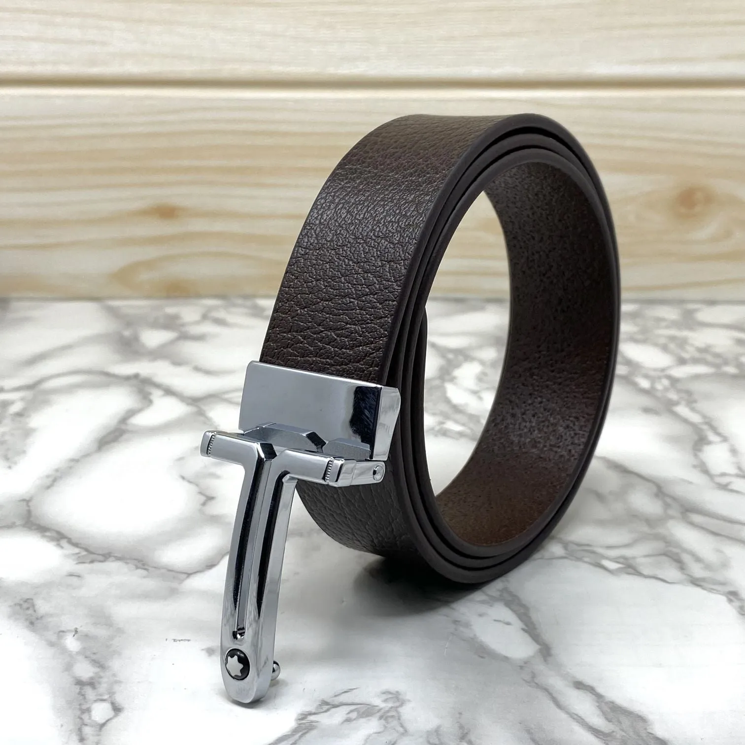 T-Shape Formal and Casual Leather Strap Belt-JonasParamount