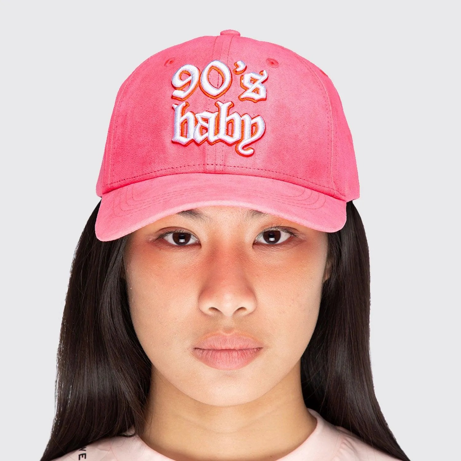 TYNT- ladies pink suede cap  (90,s Baby) Limited edition