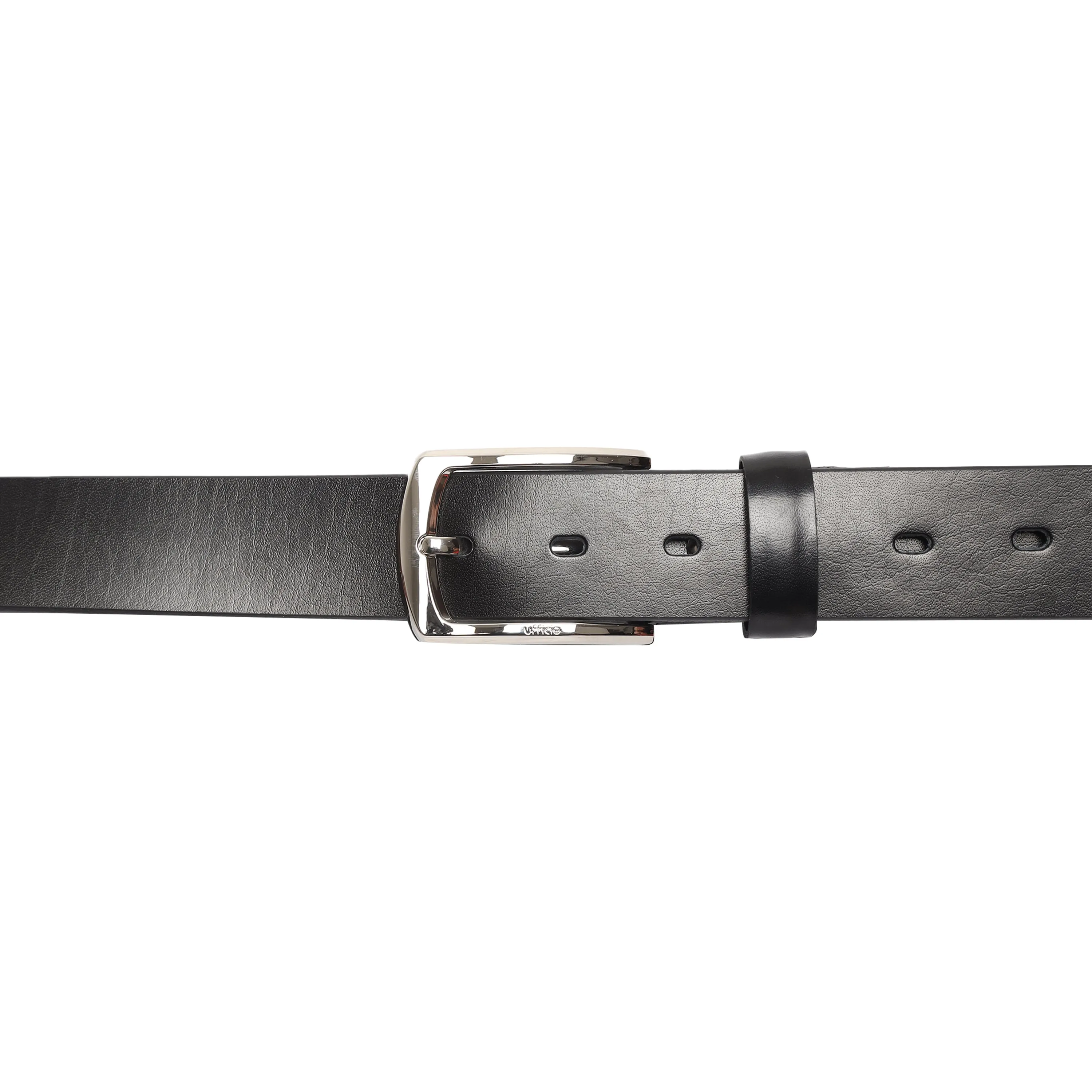 Ufficio Men's Genuine Leather Jeans Belt (Casual, Black)