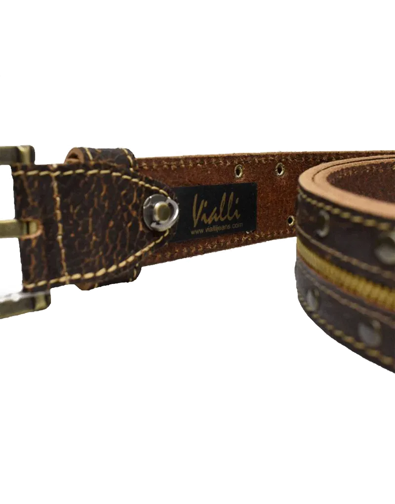 Vialli  Leather Franzosi Brown Belt