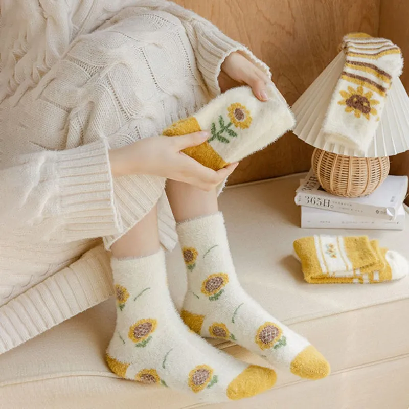 Warm Floral Socks